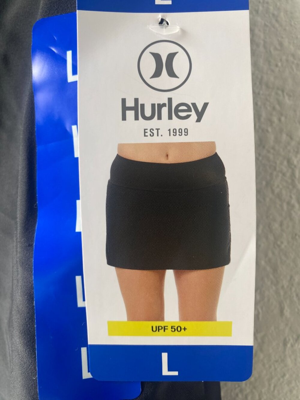 Hurley Women's UPF 50+ Performance Skort Black Size L  w/ Hidden Pocket